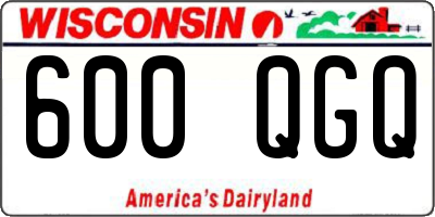 WI license plate 600QGQ