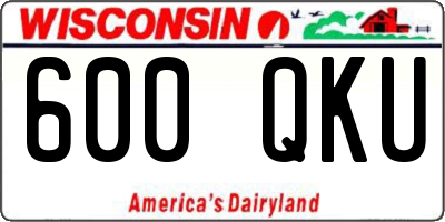 WI license plate 600QKU