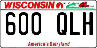 WI license plate 600QLH