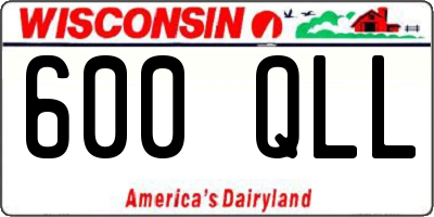 WI license plate 600QLL