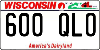 WI license plate 600QLO
