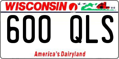 WI license plate 600QLS