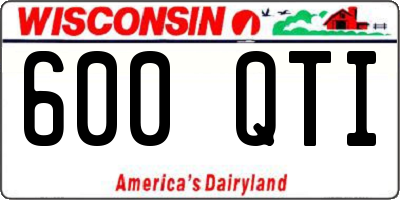 WI license plate 600QTI