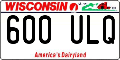 WI license plate 600ULQ