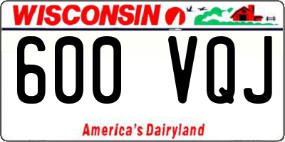 WI license plate 600VQJ
