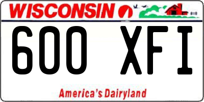 WI license plate 600XFI