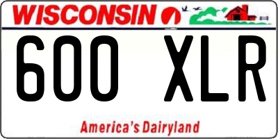 WI license plate 600XLR