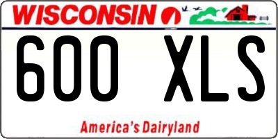 WI license plate 600XLS