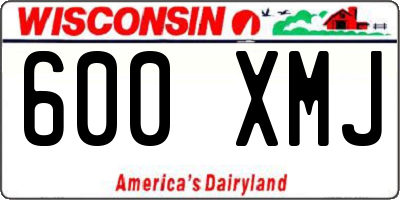 WI license plate 600XMJ