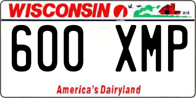 WI license plate 600XMP