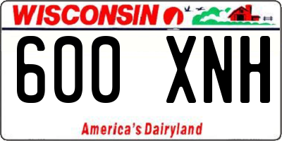 WI license plate 600XNH