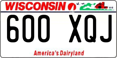 WI license plate 600XQJ