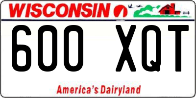 WI license plate 600XQT