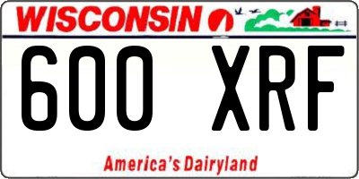 WI license plate 600XRF