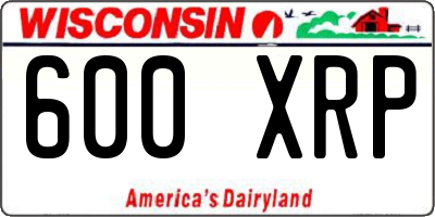 WI license plate 600XRP