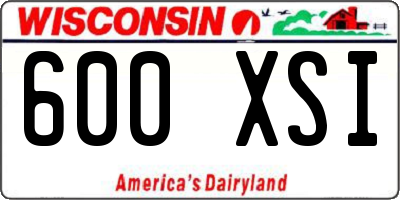 WI license plate 600XSI