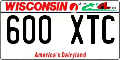 WI license plate 600XTC