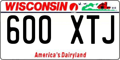 WI license plate 600XTJ