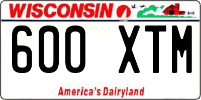 WI license plate 600XTM