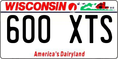WI license plate 600XTS