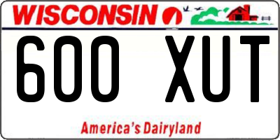 WI license plate 600XUT