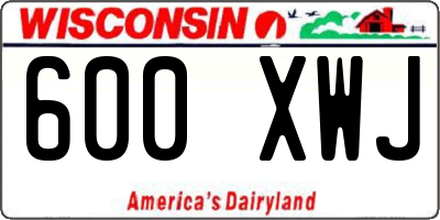 WI license plate 600XWJ