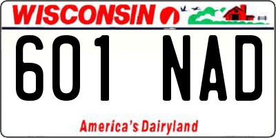 WI license plate 601NAD