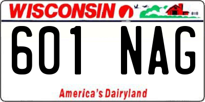 WI license plate 601NAG