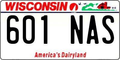 WI license plate 601NAS