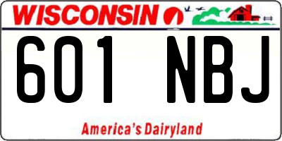 WI license plate 601NBJ