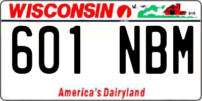 WI license plate 601NBM