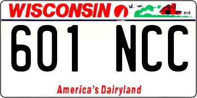 WI license plate 601NCC