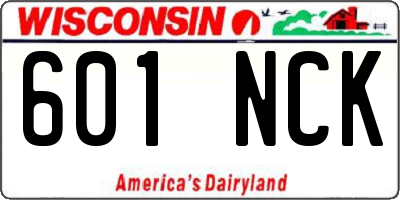 WI license plate 601NCK