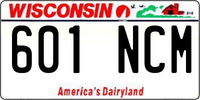 WI license plate 601NCM