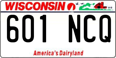 WI license plate 601NCQ