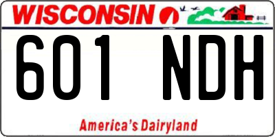 WI license plate 601NDH