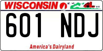 WI license plate 601NDJ