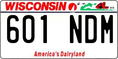 WI license plate 601NDM