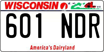 WI license plate 601NDR