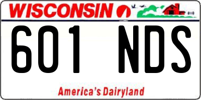 WI license plate 601NDS