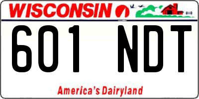 WI license plate 601NDT