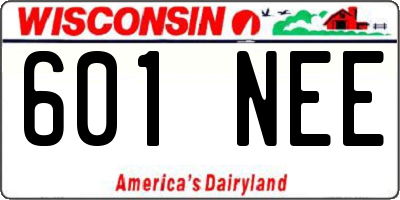 WI license plate 601NEE