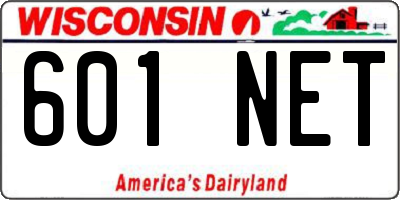 WI license plate 601NET