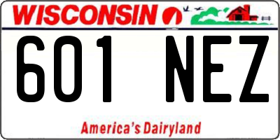 WI license plate 601NEZ