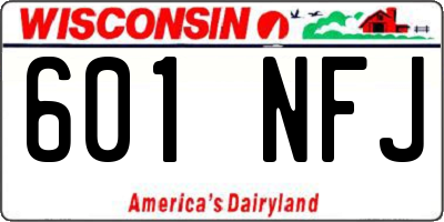 WI license plate 601NFJ