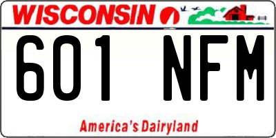 WI license plate 601NFM