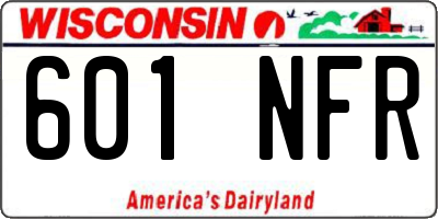 WI license plate 601NFR