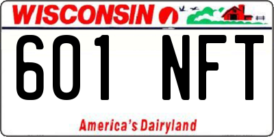 WI license plate 601NFT