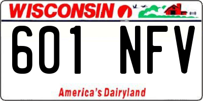 WI license plate 601NFV