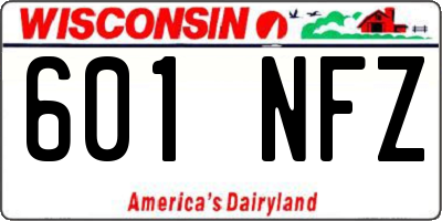 WI license plate 601NFZ